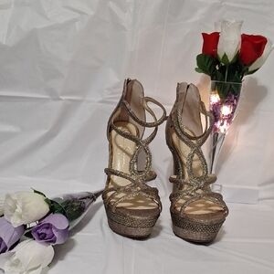 Jessica Simpson Glittering Strappy Heels
